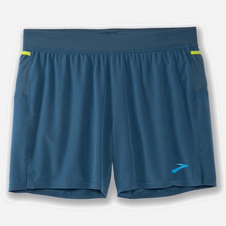 Brooks Sherpa 5 2-In-1 Løpeshorts Herre Pris - Blå - Norge (AXC963458)